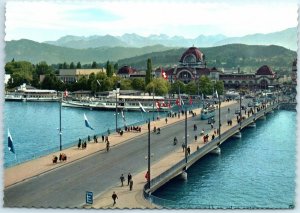 M-7972 Luzern Seebrücke und Bahnhof Switzerland