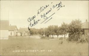 Sunset Deer Island ME Homes c1920s Real Photo Postcard