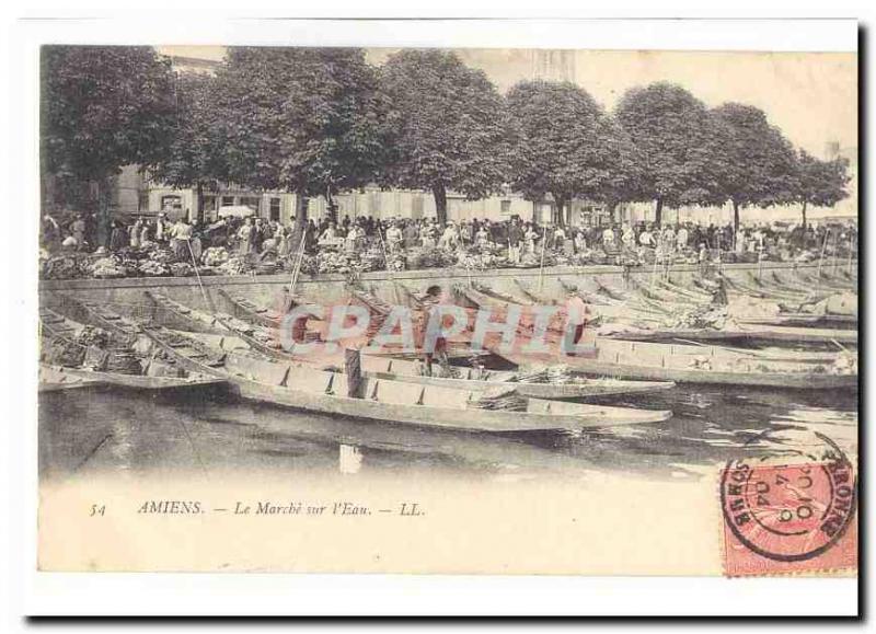 Amiens Old Postcard The walk on & # 39eau TOP