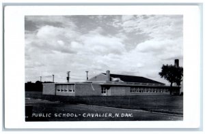 Cavalier North Dakota ND Postcard Public School c1930's RPPC Photo Vintage