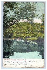 C. 1905 Boat On Annsville Creek Peekskill New York Vintage Postcard F193