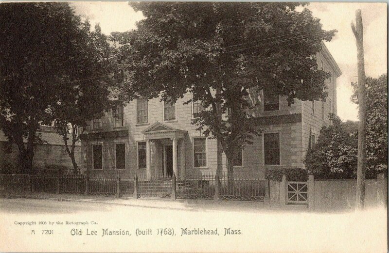 Old Lee Mansion Marblehead Mass. Vintage Antique Postcard Undivided Back House 