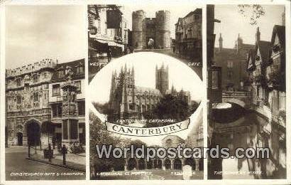 Christ Church Gate & Cenotaph Canterbury UK, England, Great Britain 1935 Miss...