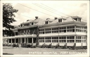 Fort Slocum New York NY Station Hospital Real Photo Vintage Postcard