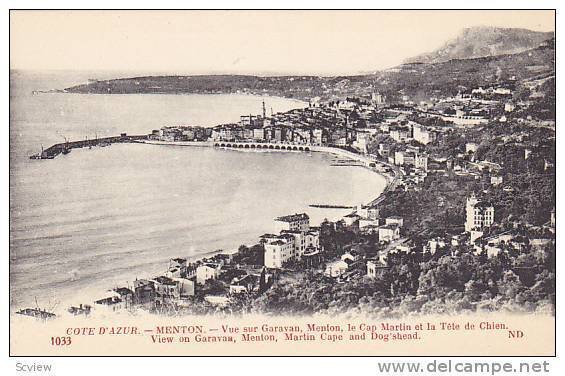 View On Garavan, Martin Cape & Dog's Shead, Menton (Alpes Maritimes), France ...