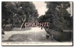 Old Postcard Dunkerque A Allee the square Jacobsen