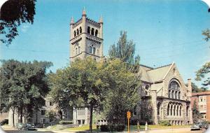 ROCKFORD, IL Illinois  SECOND CONGREGATIONAL CHURCH 40's Cars  Chrome Postcard