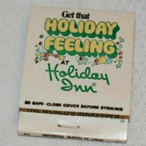 Get that Holiday Feeling Holiday Inn White 20 Strike Matchbook