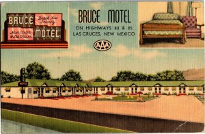 Bruce Motel Hwy 80 & 85 Las Cruces NM Vintage Linen Postcard C20