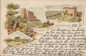 GRUSS AUS Type, 1898, von der Habsburg, Austria, Castle, Pioneer Card