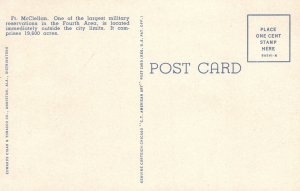 Vintage Postcard Headquarters Building Fort McClellan Landmark Anniston Alabama