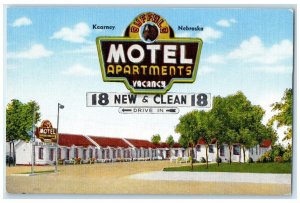 c1950's Buffalo Motel And Apartments Kearney Nebraska NE Vintage Postcard