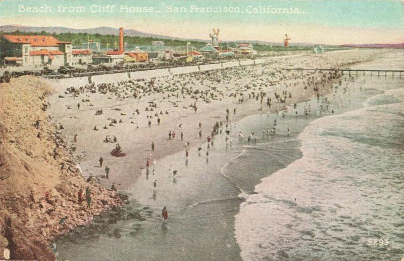 Postcard Beach from Cliff House San Francisco California