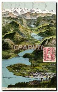 Old Postcard Luzern Und Brunigroute