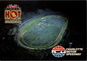 Aerial View of Charlotte Motor Speedway, Winston One Hot Night NC Postcard H73