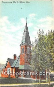 Congregational Church Billings, Mont, USA Postcard