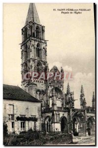 Postcard Old Saint Pere sour Vezelay Facade of & # 39Eglise