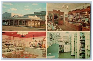 Peoria Illinois IL Postcard The Drug Store Junction City Multiview c1950's