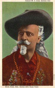 Vintage Postcard Colonel W.F. Codey Plainsman Buffalo Bill North Platte Nebraska