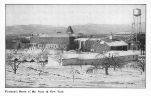 FIRE FIREMEN'S HOME STATE OF NEW YORK OVERALL VIEW POSTCARD (c. 1910)