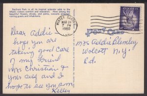 Florida Miami - Bayfront Park a Beautiful Park pm1960 ~ Linen