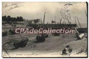 Postcard Old Hourdel general view of the harbor