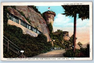 Lake Lure North Carolina NC Postcard Chimney Rock Cliff Dwellers Inn 1984