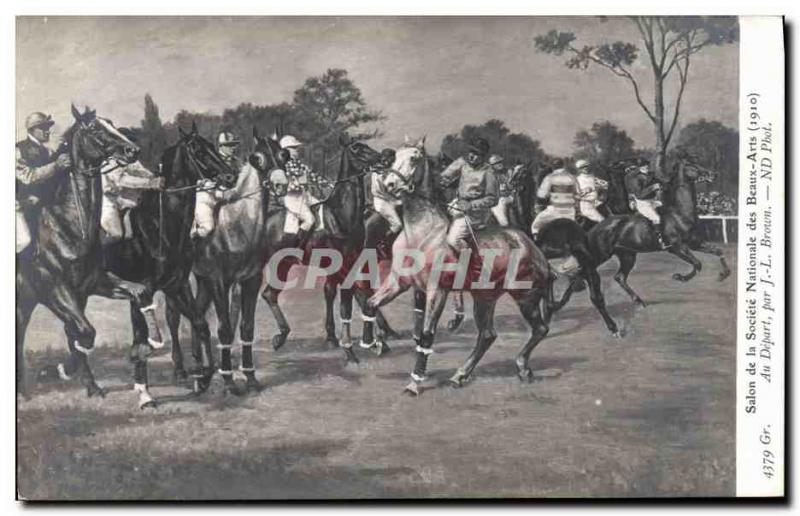 Old Postcard Horse Riding Equestrian Exhibition 1910 Initially Brown