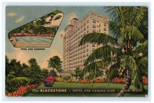 The Blackstone Hotel Cabana Club Miami Beach FL Florida Postcard (EC1)