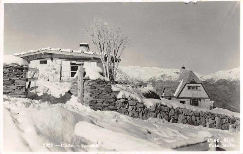 Chile Mountain Homes Scenic View Real Photo Antique Postcard J72551