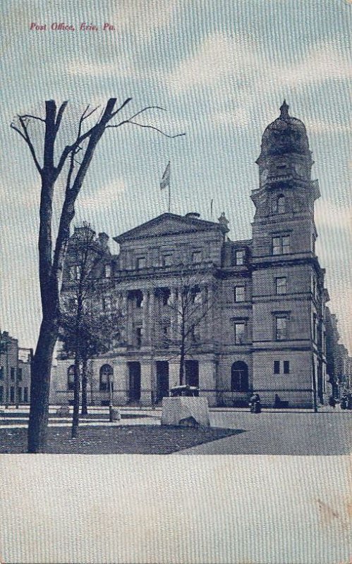 Postcard Post Office Erie PA 1907