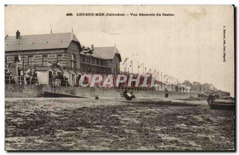 Old Postcard Luc sur Mer General view of the casino