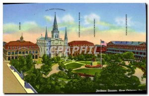 Old Postcard Jackson Square, New Orleans