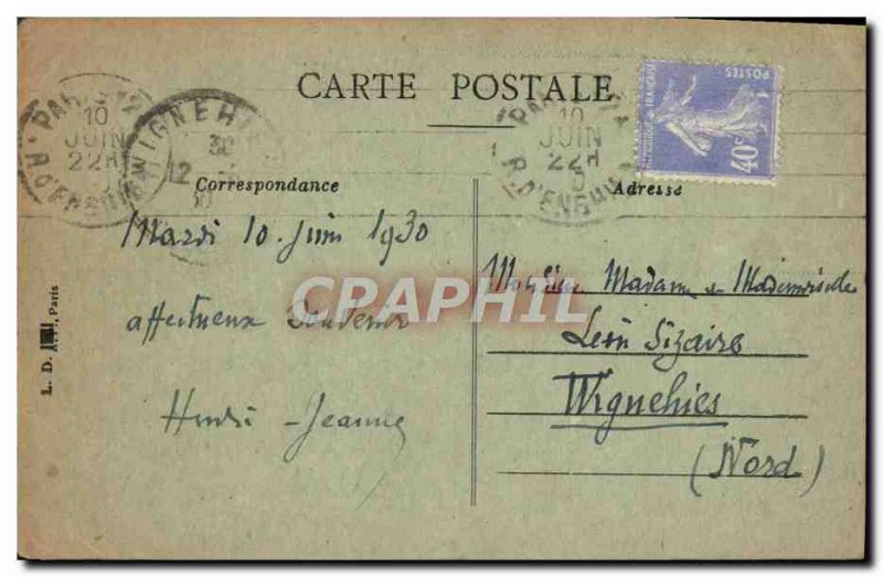 Old Postcard Paris Gare Saint Lazare