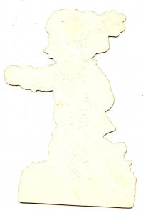 Greeting - Valentine. Die-cut, not a postcard.  (damaged)