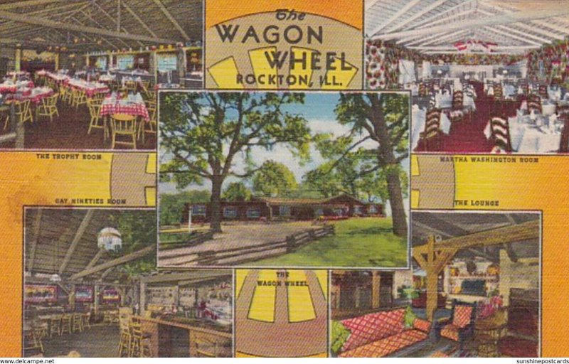 Illinois Rockton The Wagon Wheel Lodge Multi View Curteich