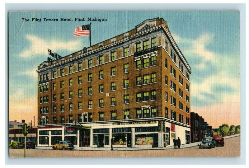Vintage The Flint Tavern Hotel, Flint, Michigan Postcard P174