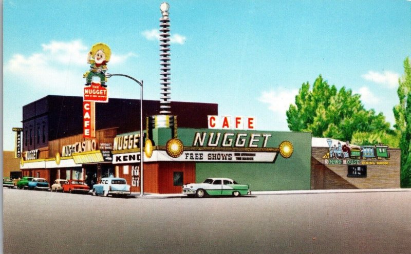 Carson City Nugget Casino Artist View Nevada NV UNP Chrome Postcard E14