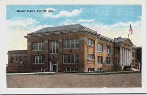 Monroe School Phoenix Arizona Vintage Postcard C217