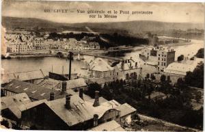 CPA GIVET - Vue générale et le Pont provisoire sur la Meuse (224749)