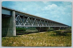 Fisher Memorial Bridge  Lawrence  Kansas  Postcard