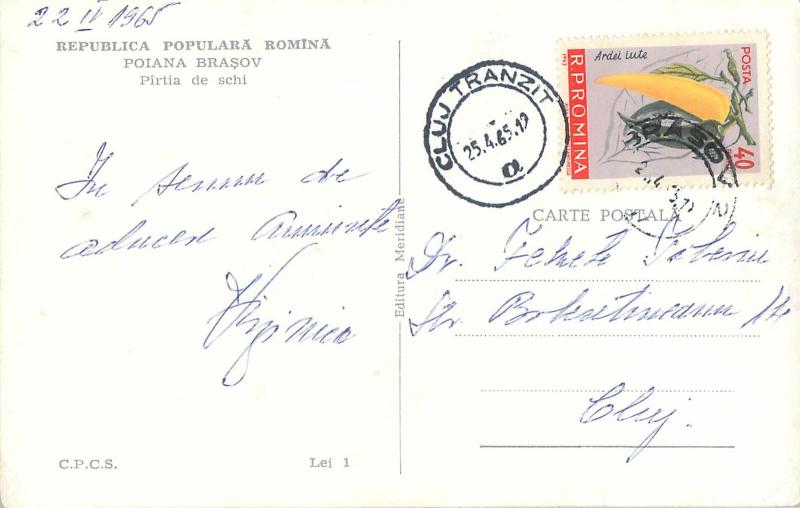 Romania Poiana Brasov 1965 ski slope