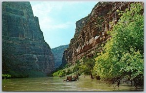 Vtg Utah UT Colorado CO Rafting Yampa River Dinosaur National Monument Postcard