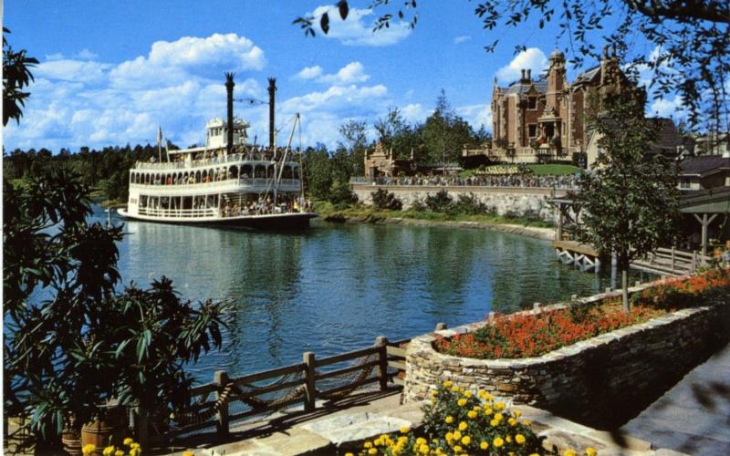 Walt Disney World ~ Admiral Joe Fowler ~ Riverboat Boat (retired)  Postcard. 