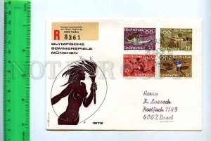 201329 LIECHTENSTEIN 1972 year olympiad set First Day COVER