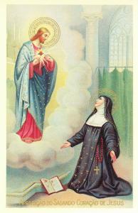 Saint Margaret Mary Apparition of the Sacred Heart of Jesus Postcard