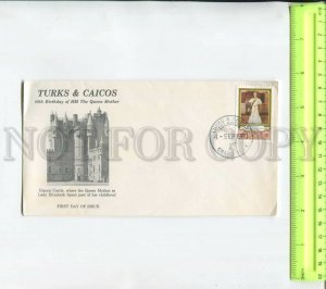 468488 Turks Caicos 1980 Queen Mother Elizabeth's 80th birthday First day cover