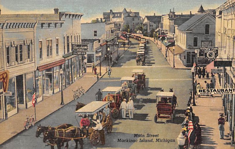 Main Street View - Mackinac Island, Michigan MI