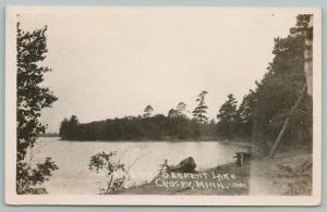 Crosby Minnesota~Scene on Serpent Lake~Beach~Dear Cousin Clarence~c1930 Postcard
