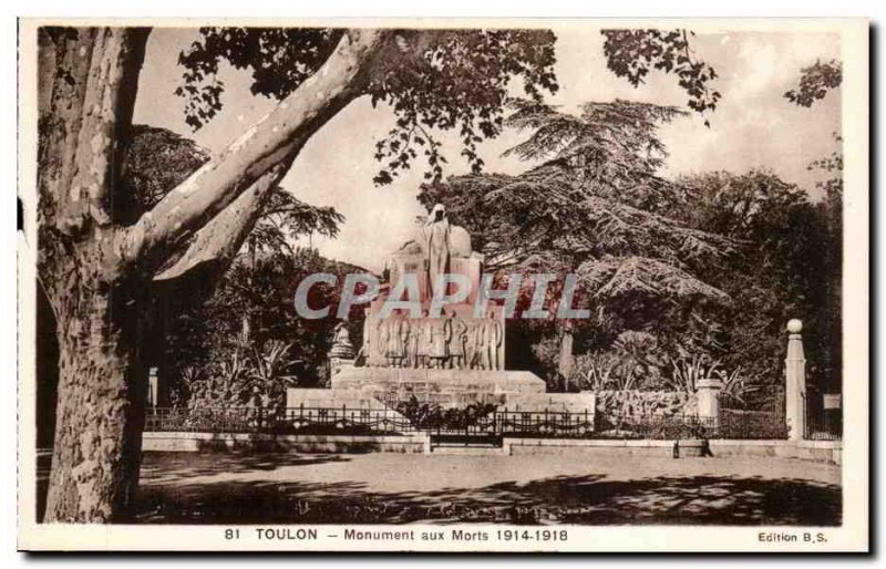 Toulon - War memorial - 1914 1915 - Old Postcard